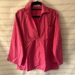 Pink cotton / poly blend shirt - perfect for summer!